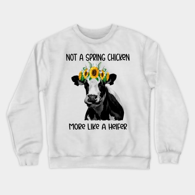 cow sun flower Crewneck Sweatshirt by Xonmau